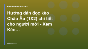 Read more about the article Hướng dẫn đọc kèo Châu Âu (1X2) chi tiết cho người mới – Xem Kèo Nhà Cái 88Keonhacai
