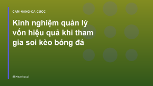 Read more about the article Kinh nghiệm quản lý vốn hiệu quả khi tham gia soi kèo bóng đá